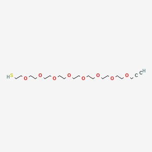 Chemical structure of Propargyl-PEG8-SH
