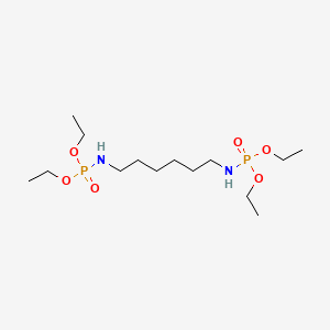 Chemical structure of C6-Bis-phosphoramidic acid diethyl ester