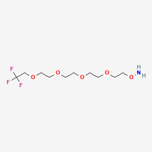 Chemical structure of 1,1,1-Trifluoroethyl-PEG4-aminooxy