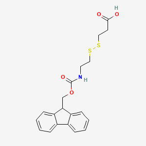 Chemical structure of Fmoc-NH-ethyl-SS-propionic acid