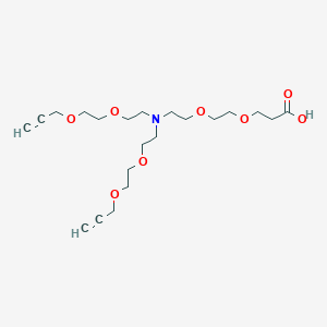 Chemical structure of N-(Acid-PEG2)-N-bis(PEG2-propargyl)