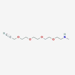 Chemical structure of Propargyl-PEG4-methylamine