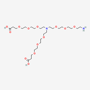 Chemical structure of N-(Amino-PEG3)-N-bis(PEG3-acid)