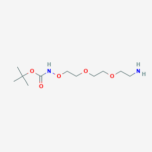 Chemical structure of t-Boc-Aminooxy-PEG2-amine