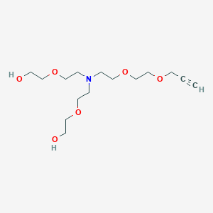 Chemical structure of Propargyl-PEG2-N-bis(PEG2)