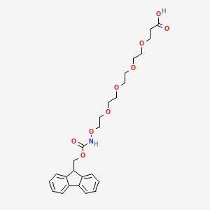 Chemical structure of Fmoc-aminooxy-PEG4-acid