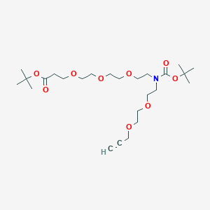 Chemical structure of N-(Propargyl-PEG2)-N-Boc-PEG3-t-butyl ester