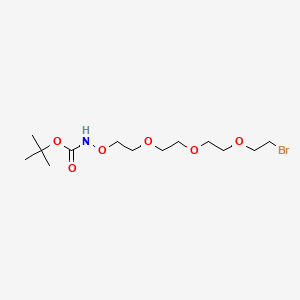 Chemical structure of Boc-Aminooxy-PEG3-bromide
