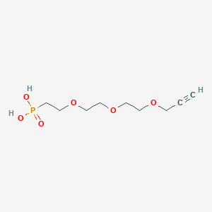 Chemical structure of Propargyl-PEG3-phosphonic acid