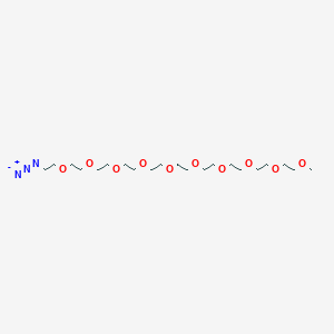 Chemical structure of m-PEG10-azide
