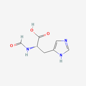 Chemical structure of N-Formyl-L-histidine