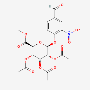 Chemical structure of Me-triacetyl-β-D-glucopyranuronate-Ph-ald-NO2