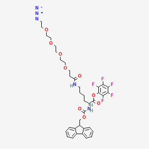 Chemical structure of N-Fmoc-N'-(azido-PEG4)-L-Lysine-PFP ester