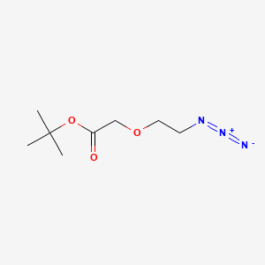 Chemical structure of Azido-PEG1-C1-Boc