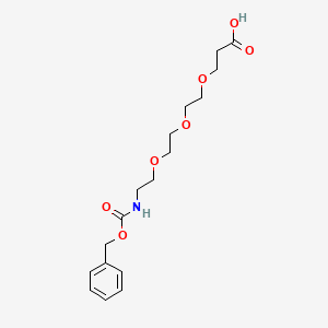 Chemical structure of Cbz-NH-PEG3-C2-acid