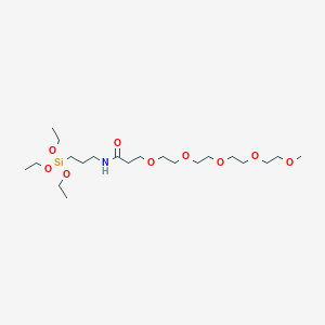 Chemical structure of m-PEG5-triethoxysilane