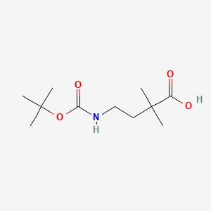 Chemical structure of 4-Boc-amino-2,2-dimethylbutyric acid