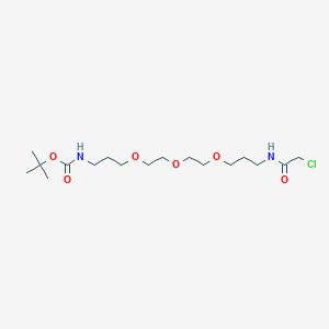 Chemical structure of Chloroacetamido-C-PEG3-C3-NHBoc