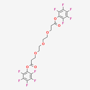 Chemical structure of Bis-PEG3-PFP ester