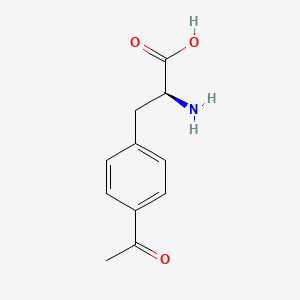 Chemical structure of H-Phe(4-Ac)-OH