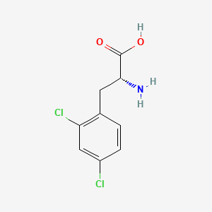 Chemical structure of 2,4-Dichloro-D-phenylalanine