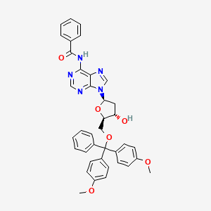 Chemical structure of N6-Benzoyl-5′-O-(4,4′-dimethoxytrityl)-2′-deoxyadenosine