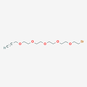Chemical structure of Propargyl-PEG5-Br