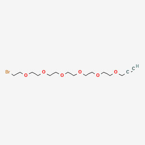 Chemical structure of Propargyl-PEG6-Br