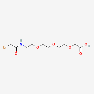 Chemical structure of Bromoacetamide-PEG3-C1-acid