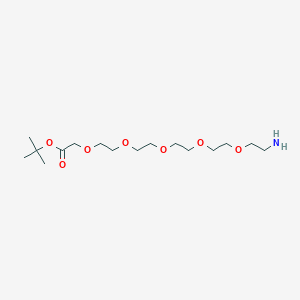 Chemical structure of NH2-PEG5-C1-Boc