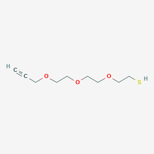Chemical structure of Propargyl-PEG3-SH