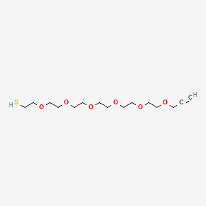 Chemical structure of Propargyl-PEG6-SH