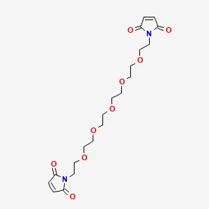 Chemical structure of Mal-PEG5-mal