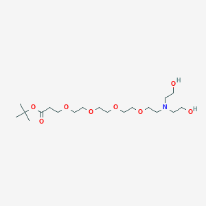 Chemical structure of N,N-Diethanol amine-PEG4-Boc