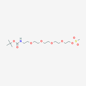 Chemical structure of Boc-N-Amido-PEG5-Ms