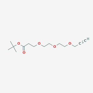 Chemical structure of Propargyl-PEG3-Boc