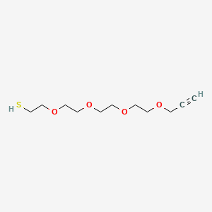 Chemical structure of Propargyl-PEG4-thiol