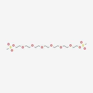 Chemical structure of Ms-PEG7-Ms