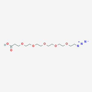Chemical structure of Azido-PEG5-acid