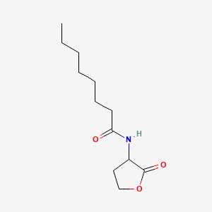 Chemical structure of N-Octanoyl-DL-homoserine lactone
