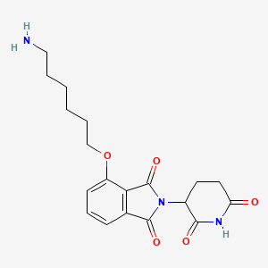 Chemical structure of Thalidomide-O-C6-NH2