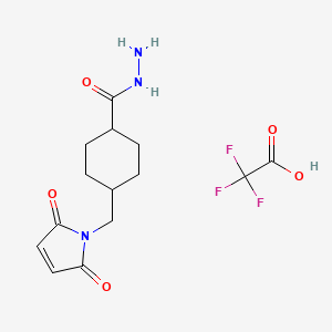 Chemical structure of Mal-C2-cyclohexylcarboxyl-hydrazide TFA