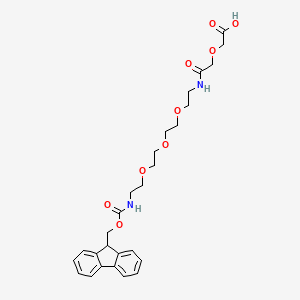 Chemical structure of Fmoc-NH-PEG3-amide-CH2OCH2COOH