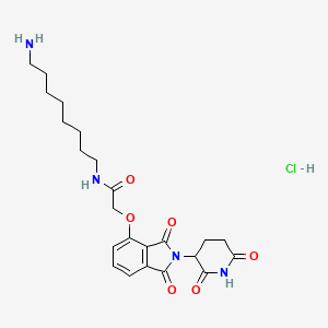 Chemical structure of Thalidomide-O-amido-C8-NH2 hydrochloride