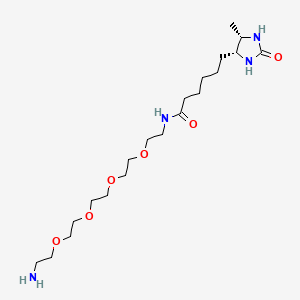 Chemical structure of Amine-PEG4-Desthiobiotin