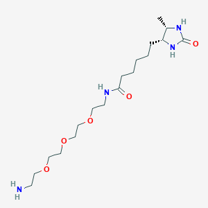 Chemical structure of Amine-PEG3-Desthiobiotin