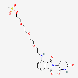 Chemical structure of Thalidomide-NH-PEG4-Ms
