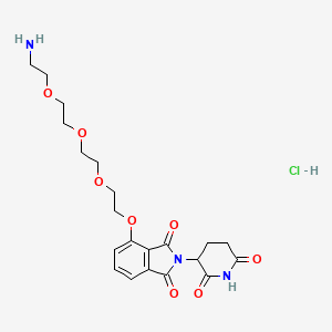 Chemical structure of Thalidomide-PEG4-NH2 hydrochloride