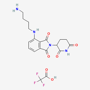 Chemical structure of Thalidomide-NH-C4-NH2 TFA
