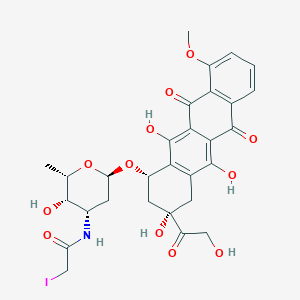 Chemical structure of N-(Iodoacetamido)-Doxorubicin